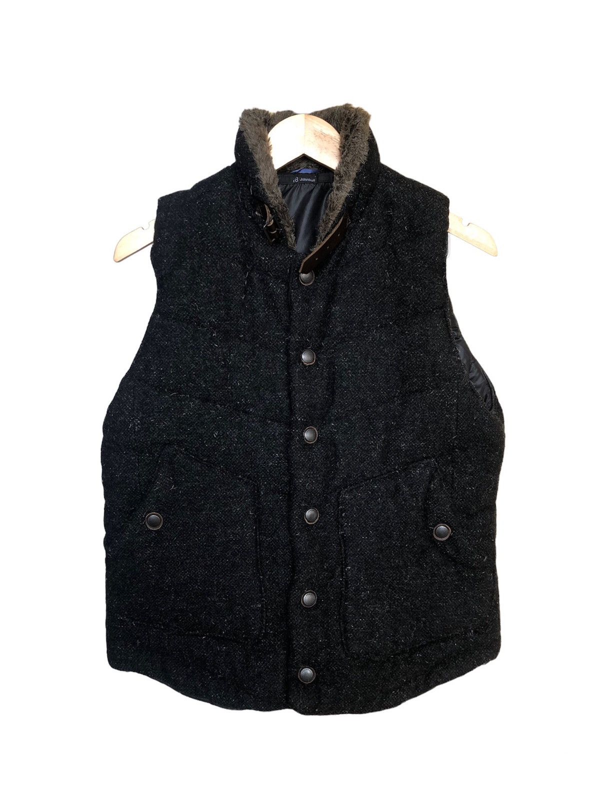Johnbull Vintage John Bull Wool Shaggy Puffer Vest Jackets Size US S / EU 44-46 / 1 - 1 Thumbnail