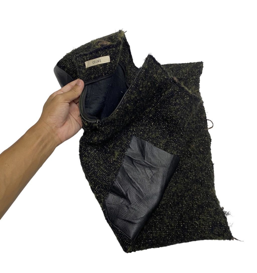 Celine CELINE LEATHER TWO POCKET MOHAIR FUR SKIRT Size 27" / US 4 / IT 40 - 5 Thumbnail