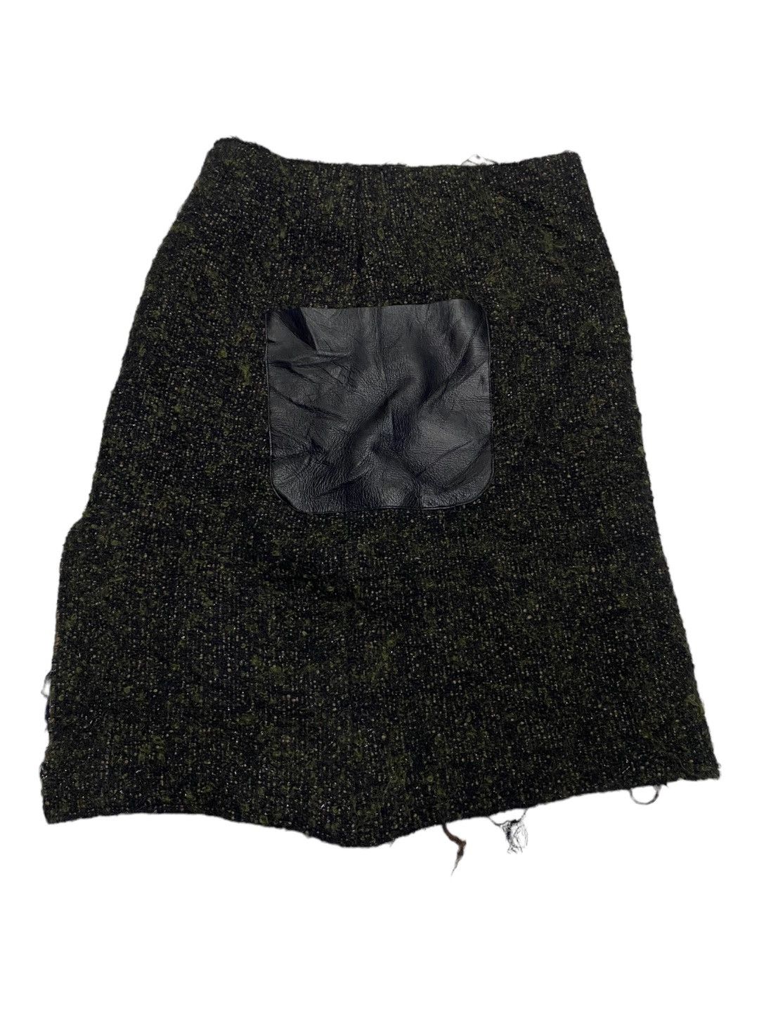 Celine CELINE LEATHER TWO POCKET MOHAIR FUR SKIRT Size 27" / US 4 / IT 40 - 3 Thumbnail