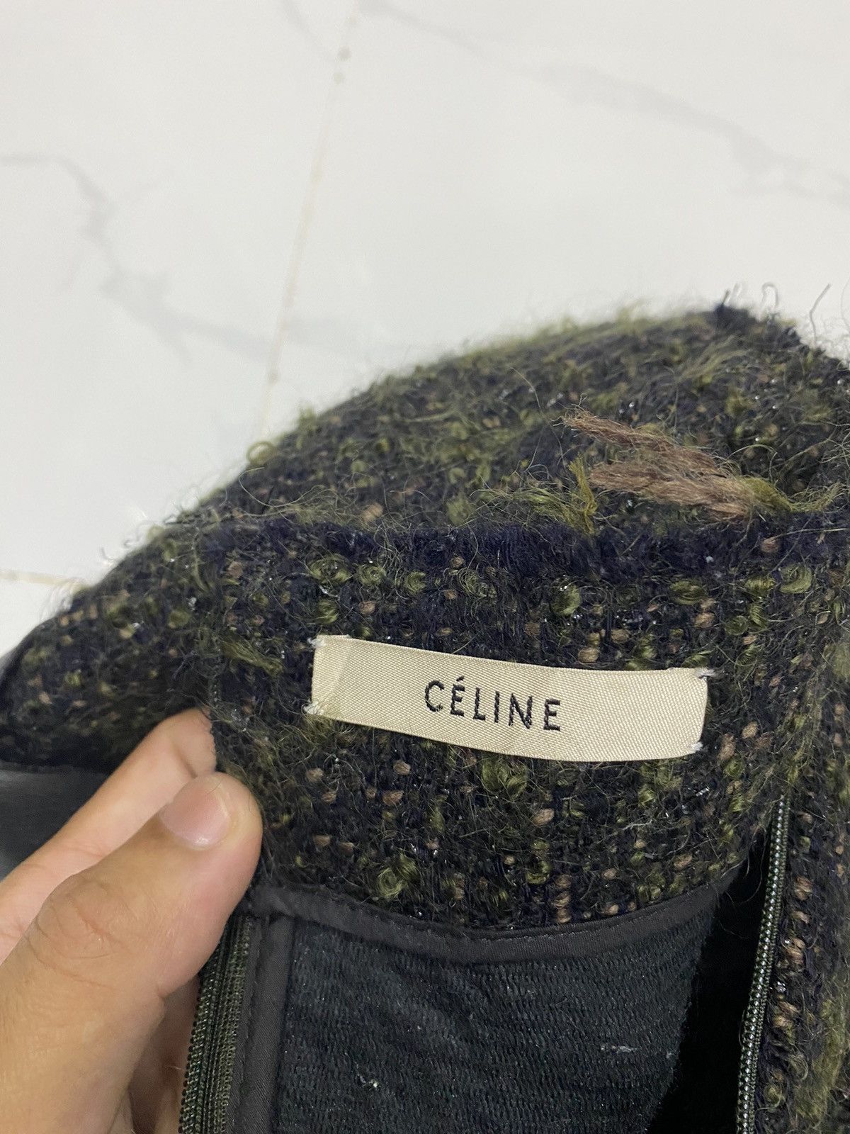 Celine CELINE LEATHER TWO POCKET MOHAIR FUR SKIRT Size 27" / US 4 / IT 40 - 8 Thumbnail