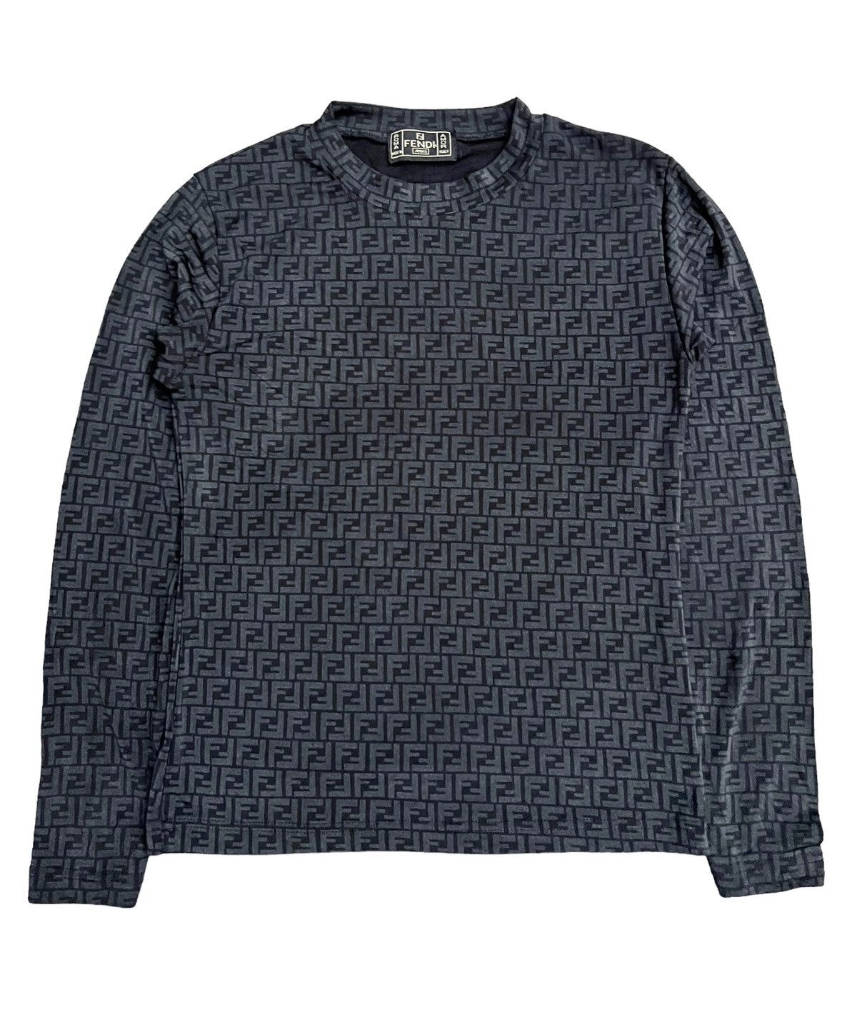image of Fendi Monogram Shirt Top in Black, Men's (Size Small)
