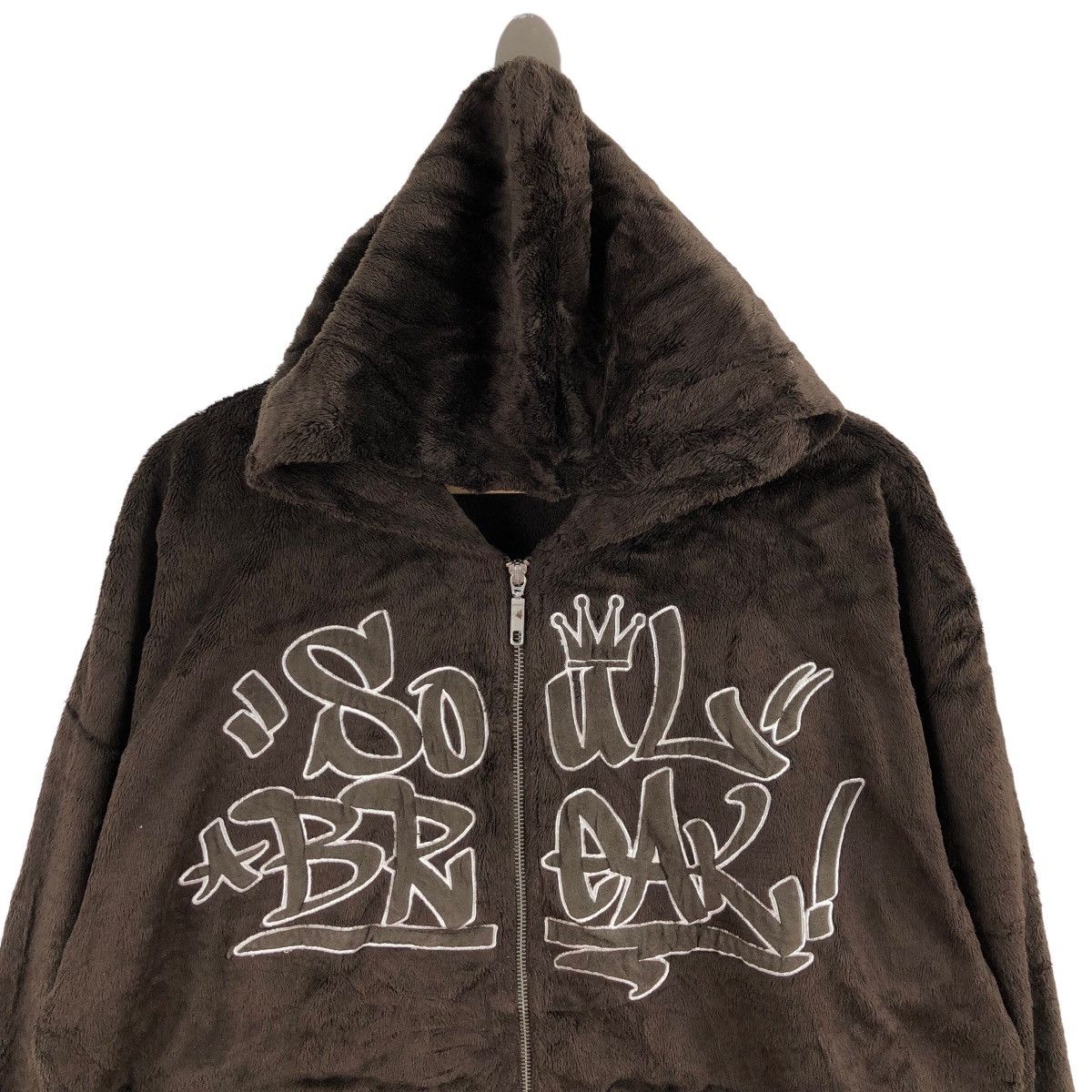 Affliction SOUL BREAK Fleece Jacket Sherpa Big Logo Embroidery Hip Hop Size US XL / EU 56 / 4 - 2 Thumbnail