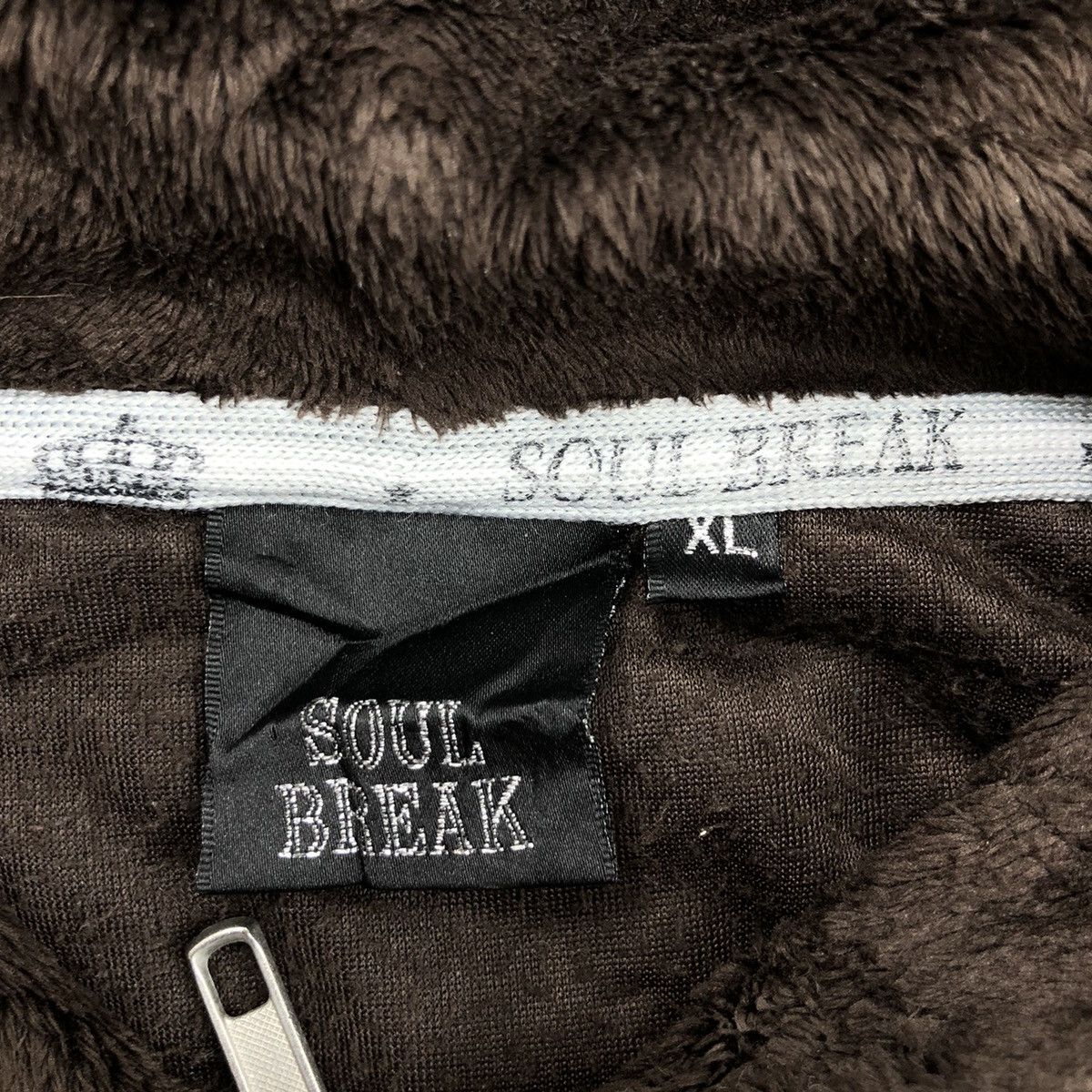Affliction SOUL BREAK Fleece Jacket Sherpa Big Logo Embroidery Hip Hop Size US XL / EU 56 / 4 - 4 Thumbnail