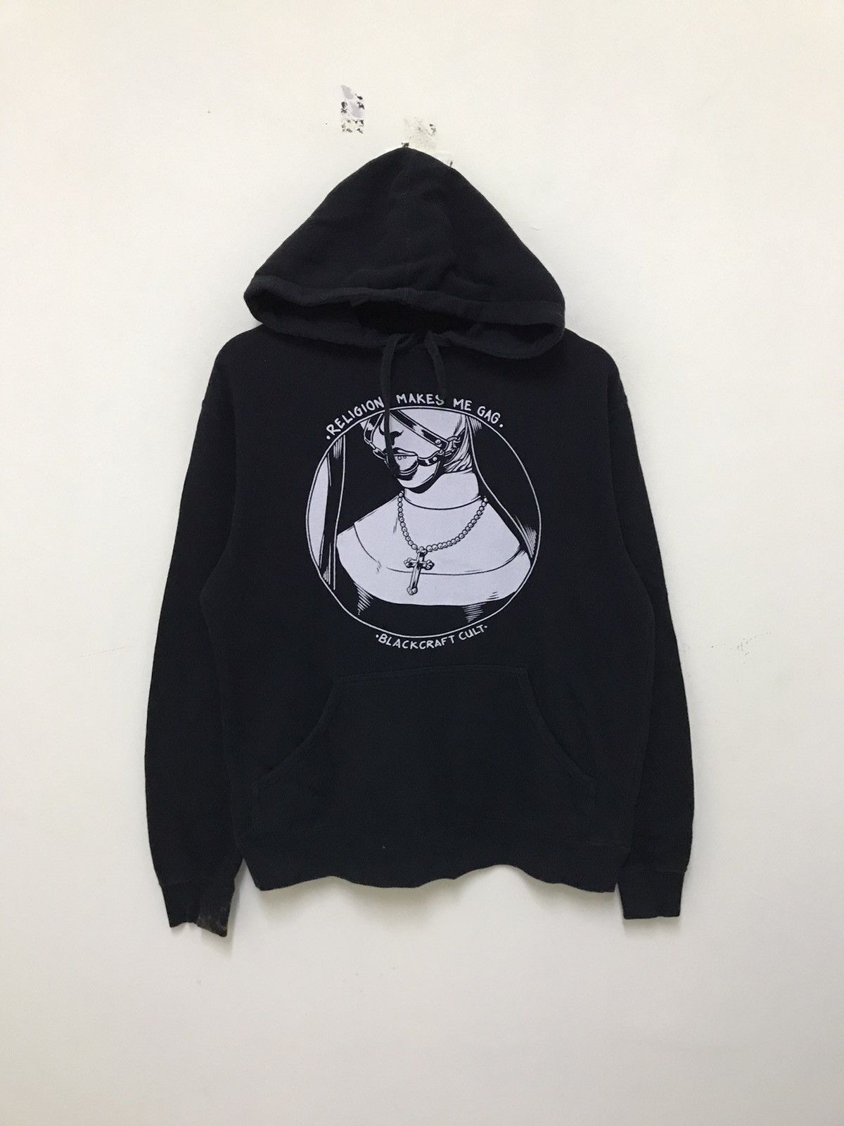 Vintage Vintage Black Craft Religion Makes Me Gag Hoodie Sweatshirt Size US M / EU 48-50 / 2 - 4 Thumbnail