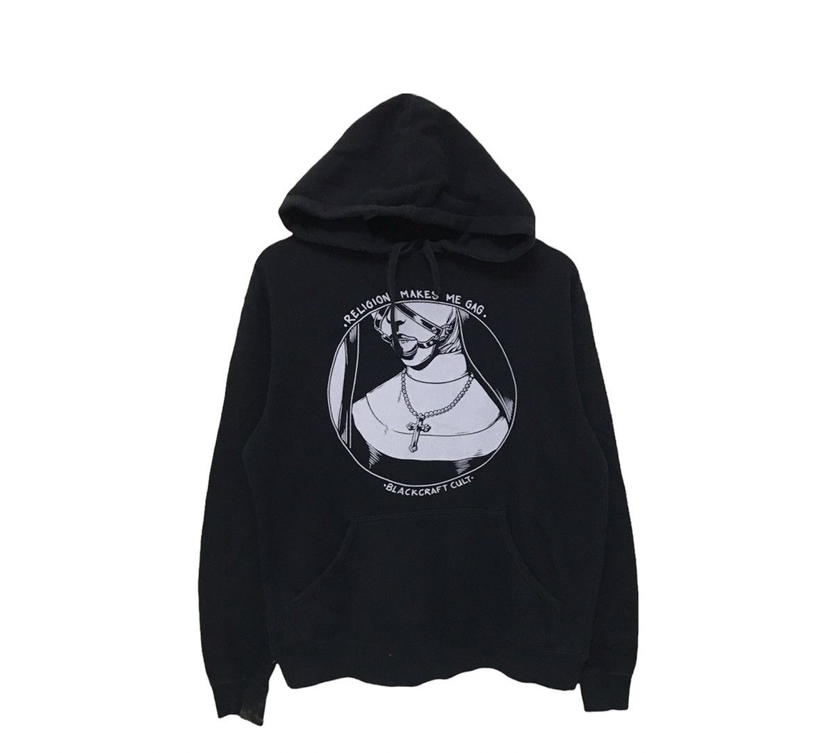 Vintage Vintage Black Craft Religion Makes Me Gag Hoodie Sweatshirt Size US M / EU 48-50 / 2 - 1 Thumbnail