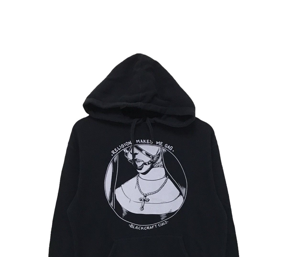 Vintage Vintage Black Craft Religion Makes Me Gag Hoodie Sweatshirt Size US M / EU 48-50 / 2 - 2 Thumbnail