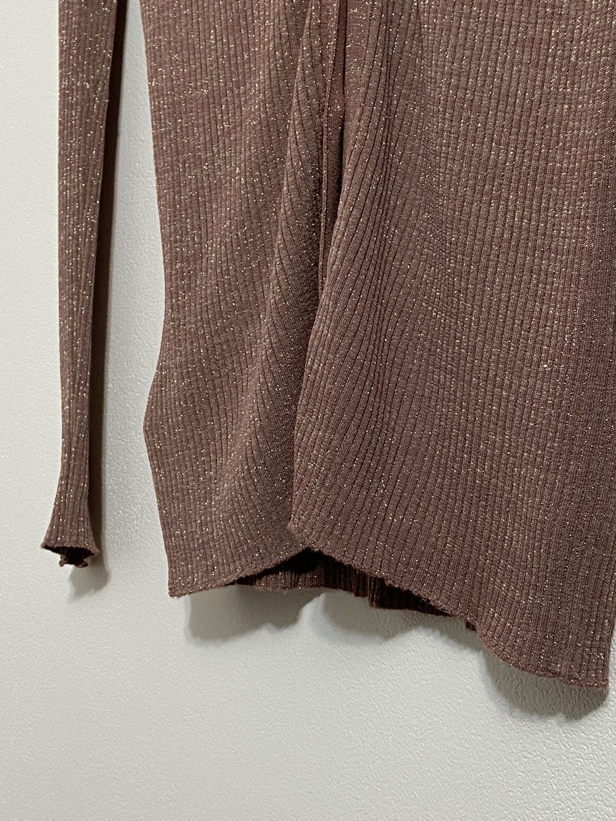 Prada Prada Ribbed Knit Cardigan Brown Slim Fit Button Long Sleeve Size S / US 4 / IT 40 - 6 Thumbnail