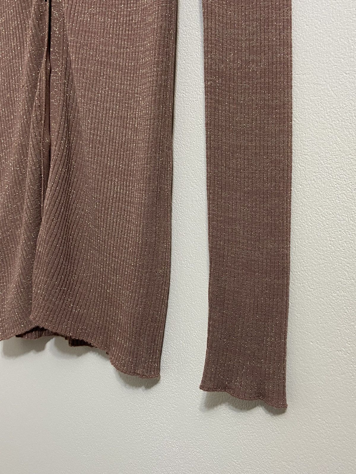 Prada Prada Ribbed Knit Cardigan Brown Slim Fit Button Long Sleeve Size S / US 4 / IT 40 - 4 Thumbnail