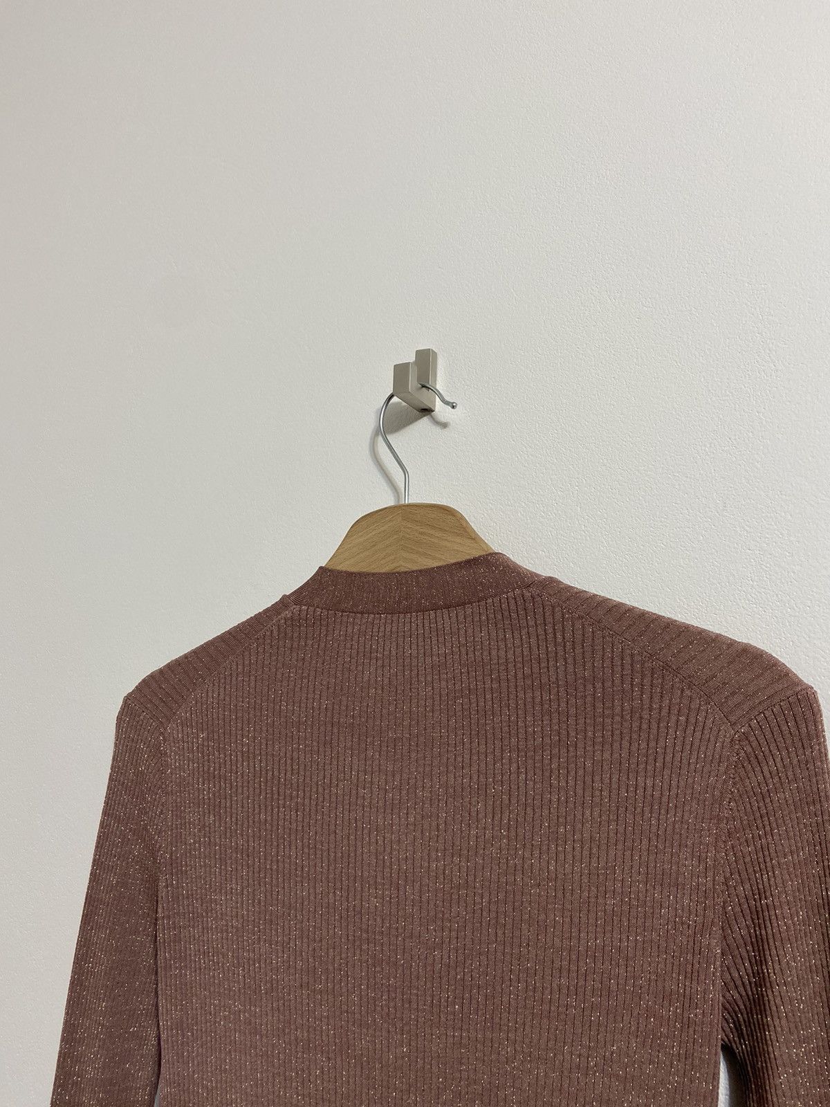 Prada Prada Ribbed Knit Cardigan Brown Slim Fit Button Long Sleeve Size S / US 4 / IT 40 - 19 Thumbnail