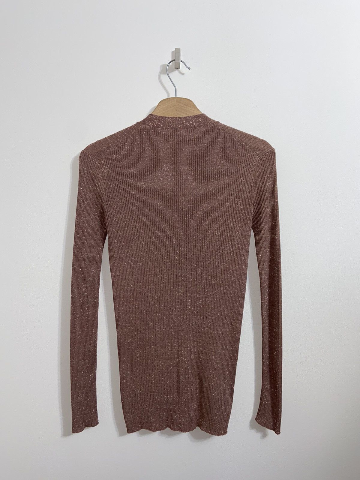 Prada Prada Ribbed Knit Cardigan Brown Slim Fit Button Long Sleeve Size S / US 4 / IT 40 - 18 Thumbnail