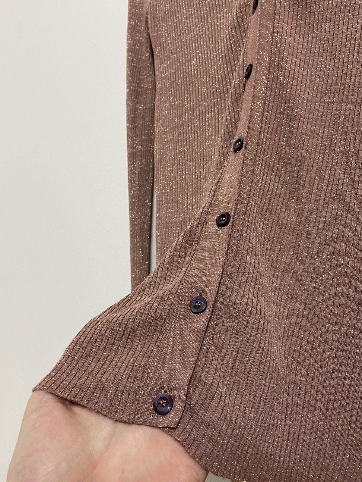 Prada Prada Ribbed Knit Cardigan Brown Slim Fit Button Long Sleeve Size S / US 4 / IT 40 - 11 Thumbnail