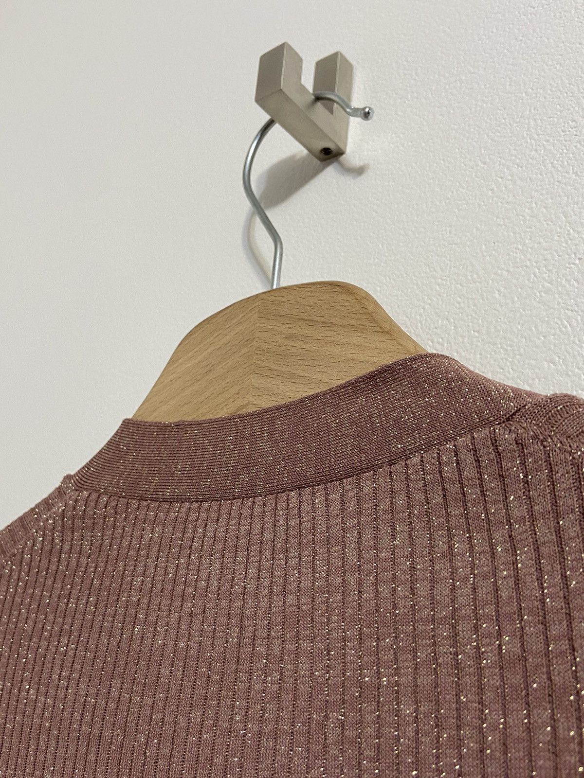 Prada Prada Ribbed Knit Cardigan Brown Slim Fit Button Long Sleeve Size S / US 4 / IT 40 - 20 Thumbnail
