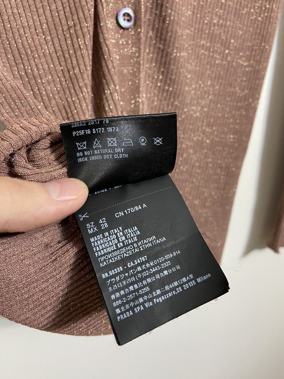 Prada Prada Ribbed Knit Cardigan Brown Slim Fit Button Long Sleeve Size S / US 4 / IT 40 - 15 Thumbnail