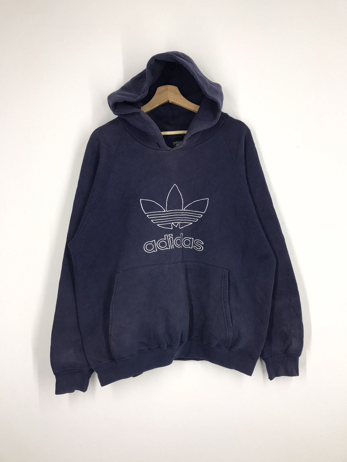 Adidas Adidas Hoodie Sweatshirt Big Logo Size US S / EU 44-46 / 1 - 1 Thumbnail