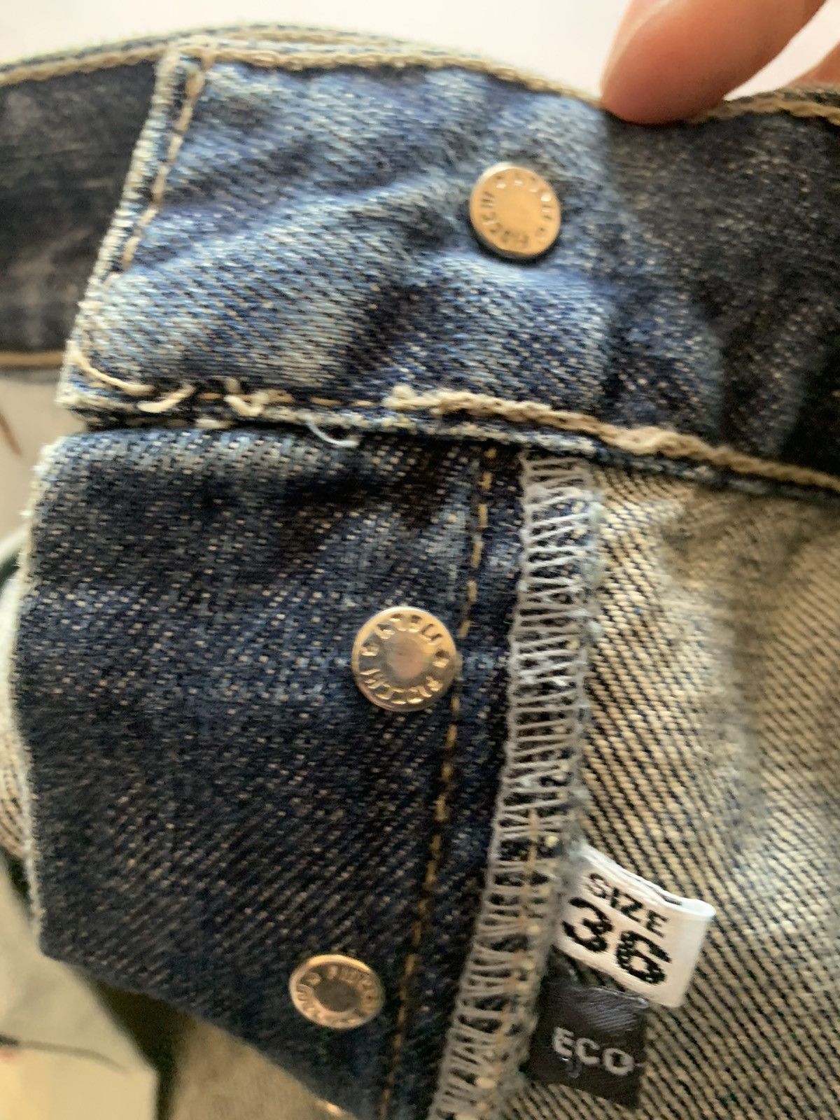 Giorgio Armani Armani vintage distressed regular fit denim pants Size US 36 / EU 52 - 11 Thumbnail