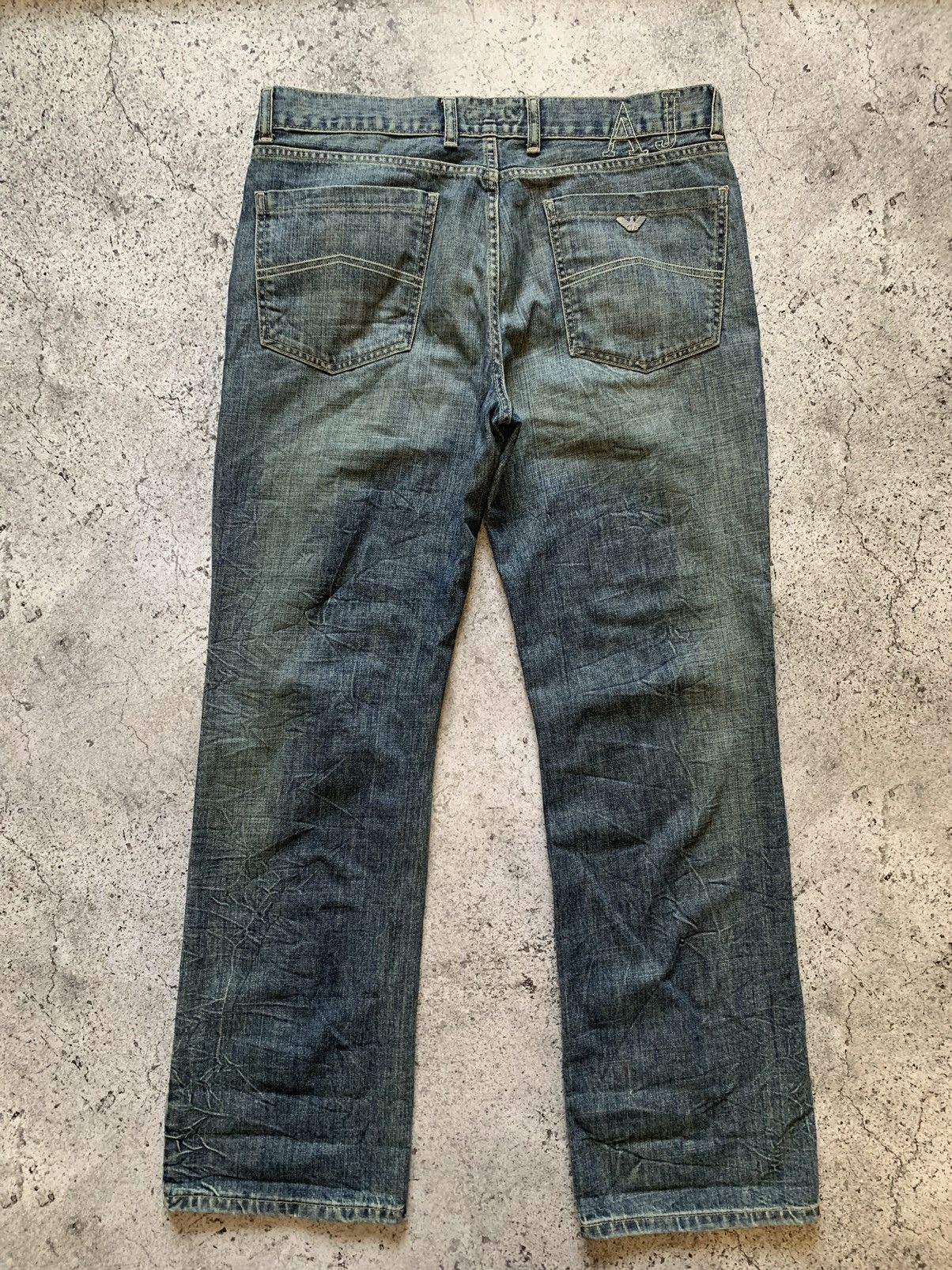 Giorgio Armani Armani vintage distressed regular fit denim pants Size US 36 / EU 52 - 5 Thumbnail