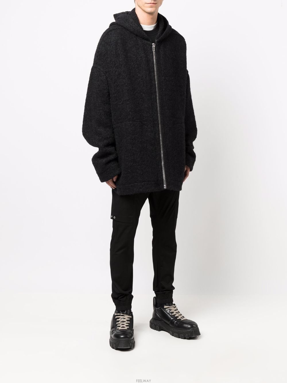 Rick Owens Oversized GRAIL Alpaca Blend Peter Zip JKT FW21 Gethsemane Size US M / EU 48-50 / 2 - 11 Thumbnail