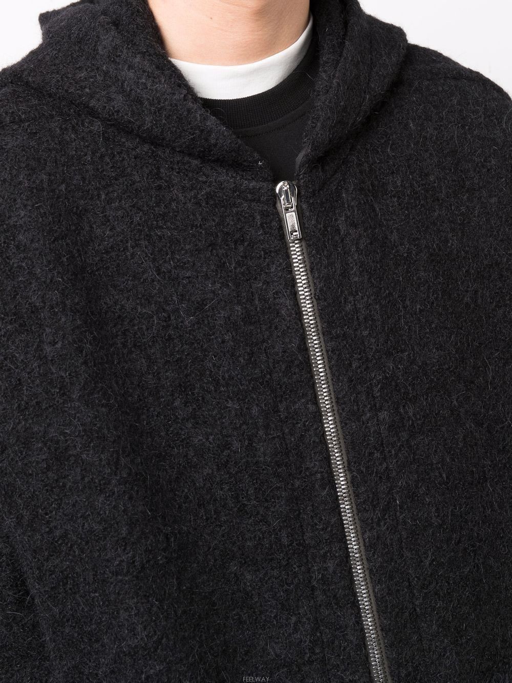 Rick Owens Oversized GRAIL Alpaca Blend Peter Zip JKT FW21 Gethsemane Size US M / EU 48-50 / 2 - 12 Thumbnail