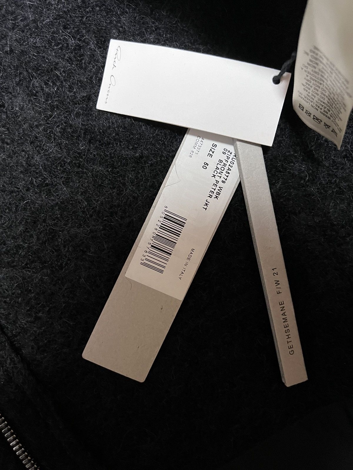 Rick Owens Oversized GRAIL Alpaca Blend Peter Zip JKT FW21 Gethsemane Size US M / EU 48-50 / 2 - 9 Thumbnail