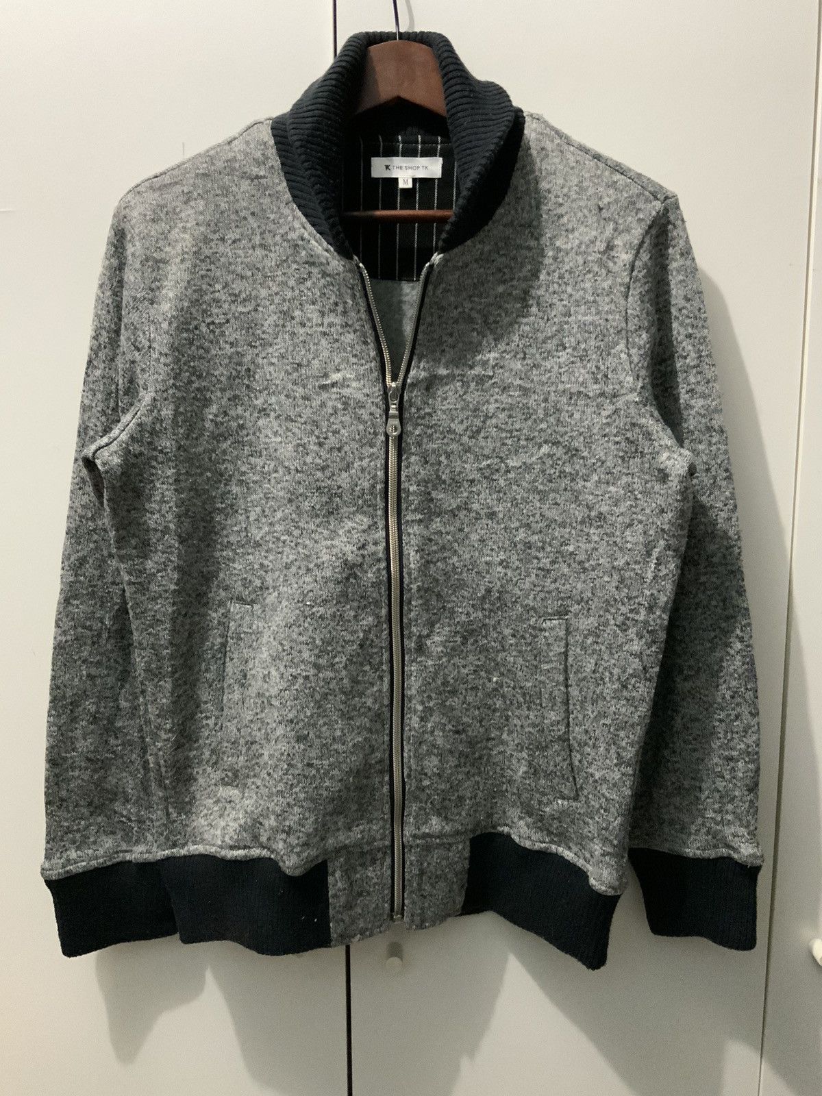 image of Archival Clothing x Takeo Kikuchi The Tk Shop Takeo Kikuchi Bomber Jacket in Grey (Size Medium)