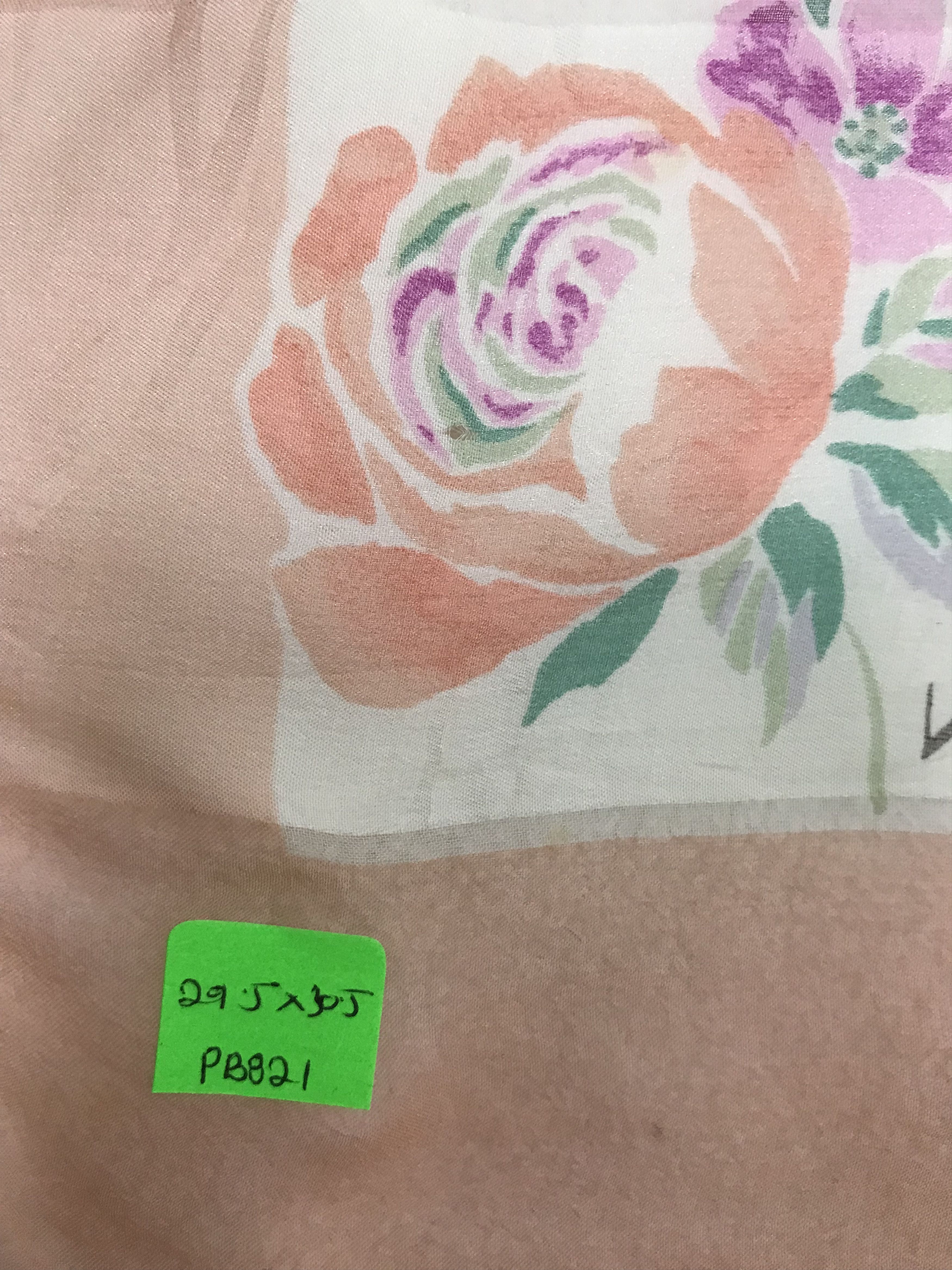 Vintage Pierre Balmain Floral Silk Scarf