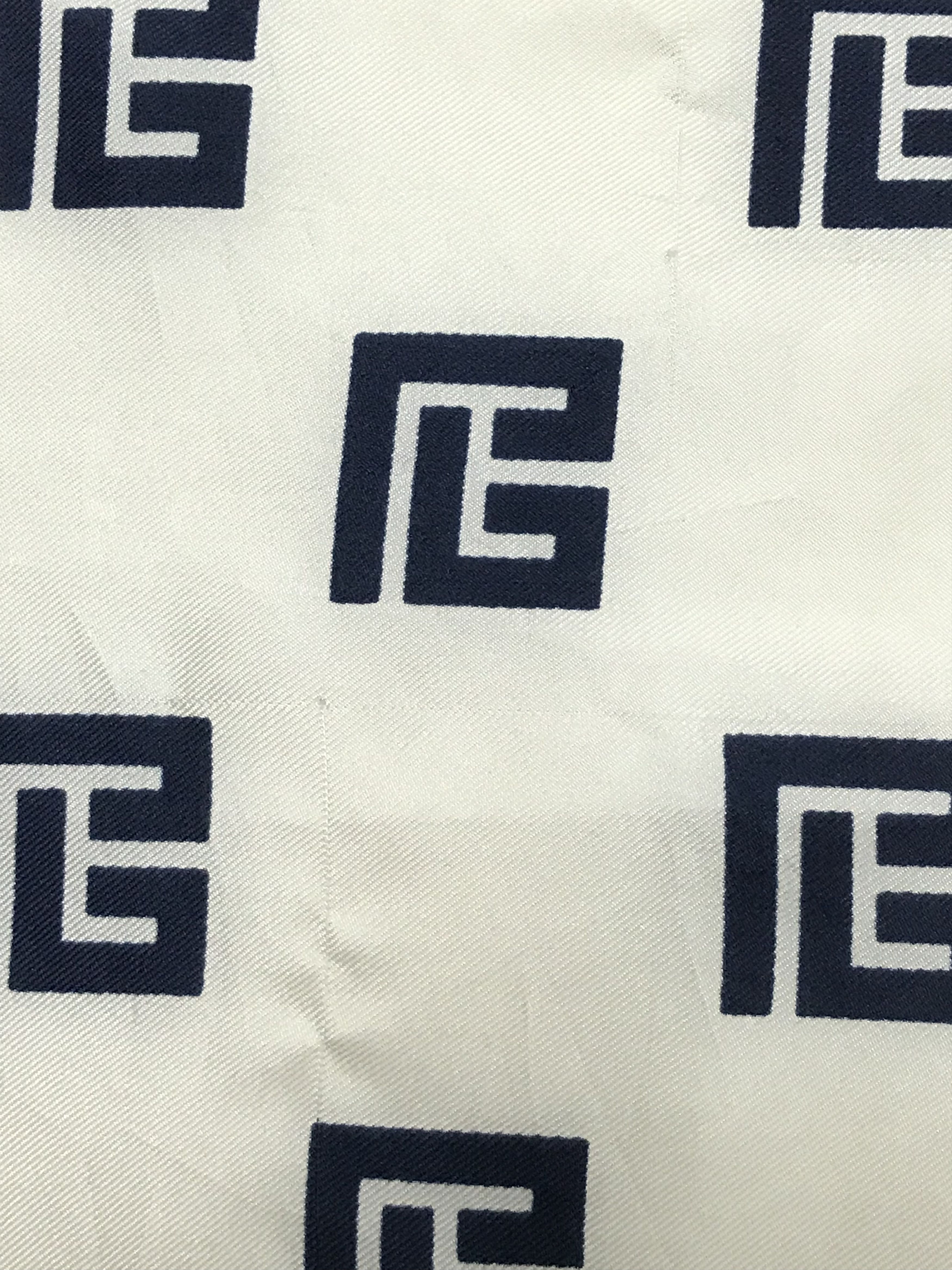 Vintage Pierre Balmain Monogram Silk Scarf