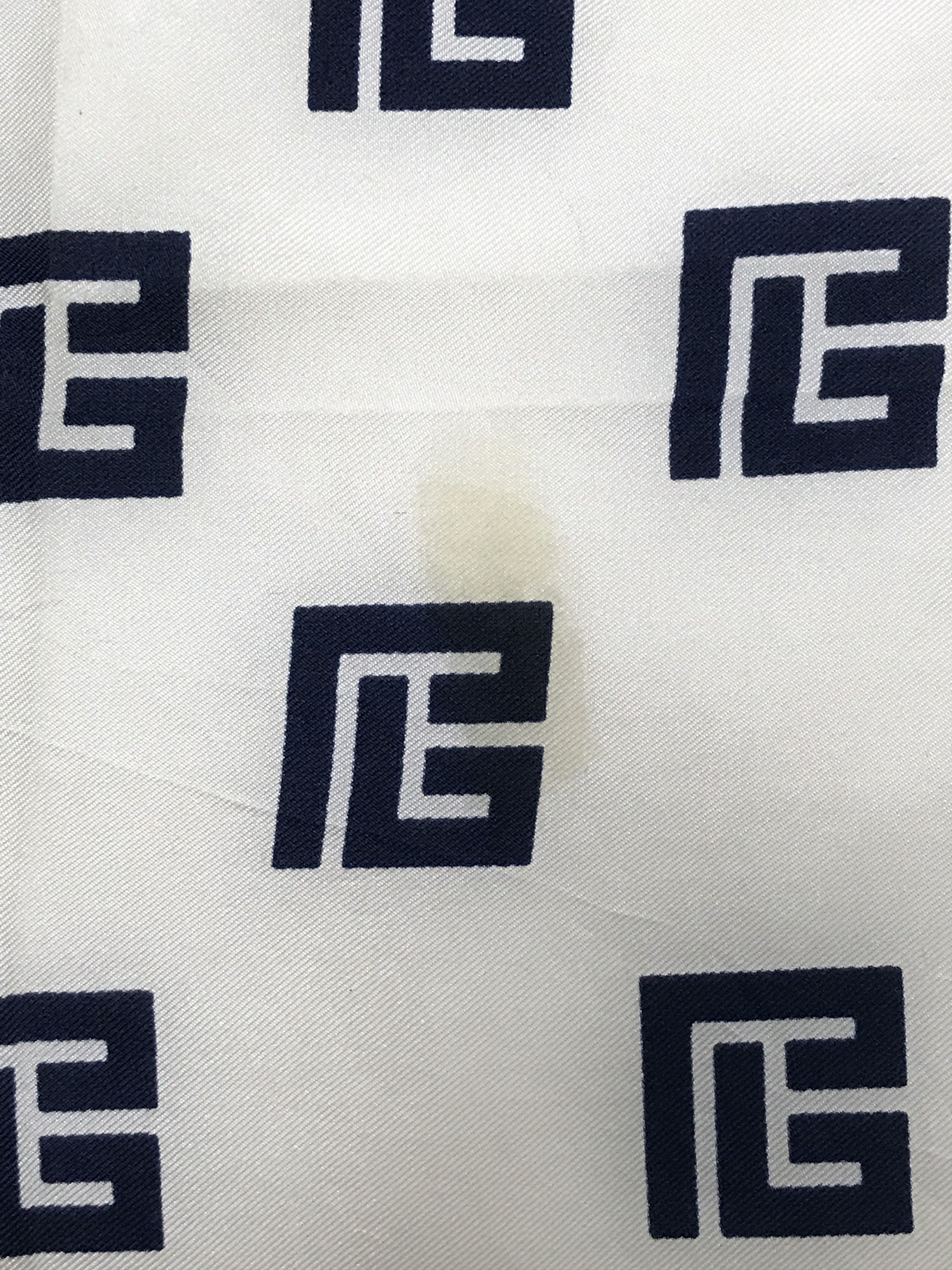 Vintage Pierre Balmain Monogram Silk Scarf