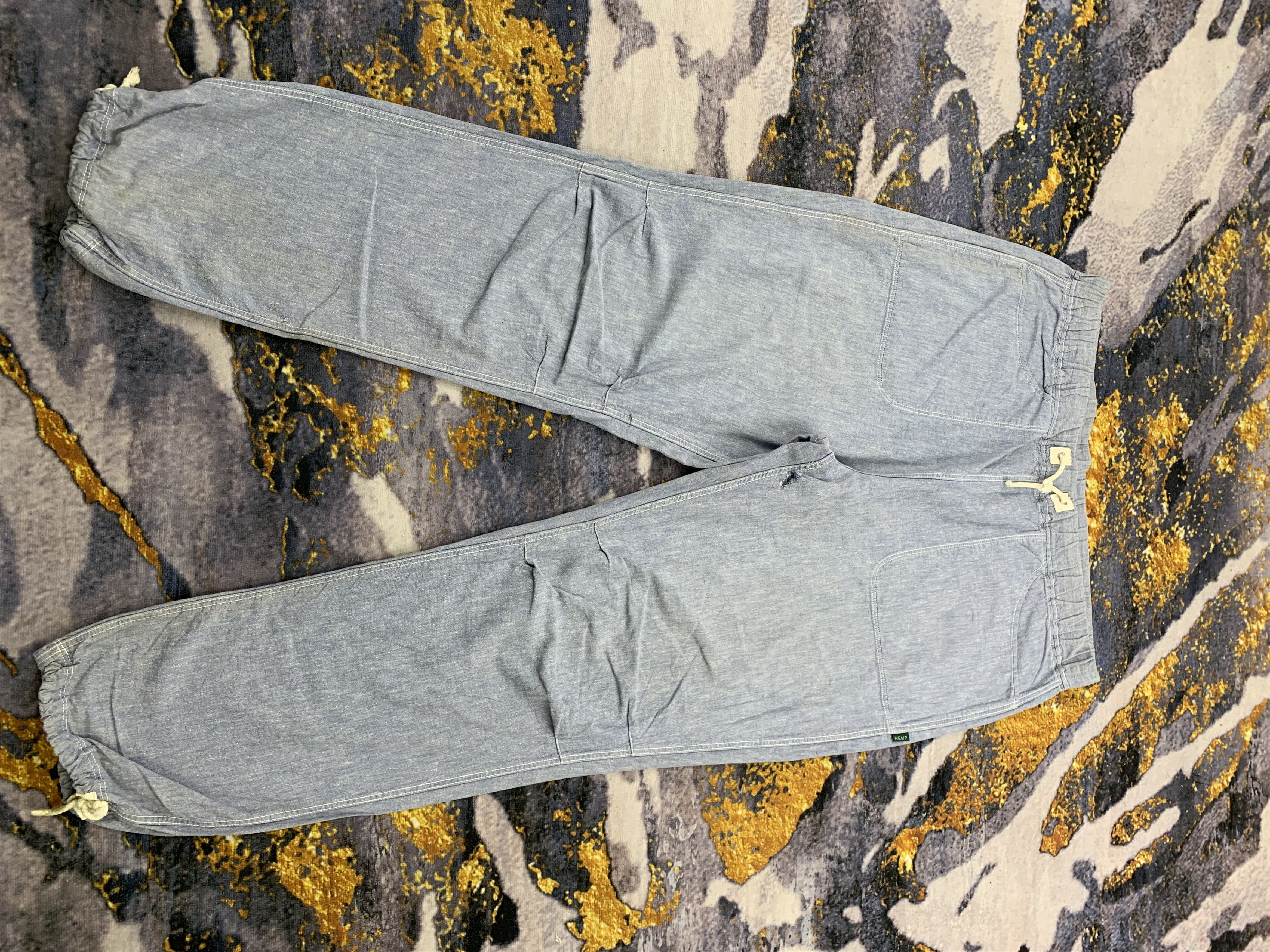 image of Vintage Multipocket Lightwash Cargo Pants in Blue, Men's (Size 40)