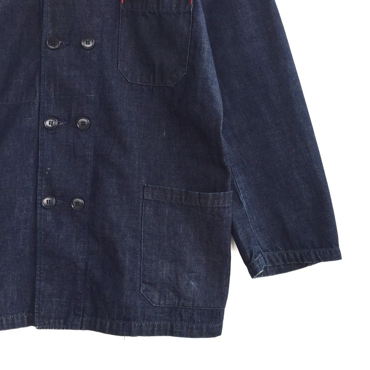 Japanese Brand × TIGRE BROCANTE TIGRE BROCANTE Indigo Lacing Braid W Button JACKET Size US M / EU 48-50 / 2 - 6 Thumbnail