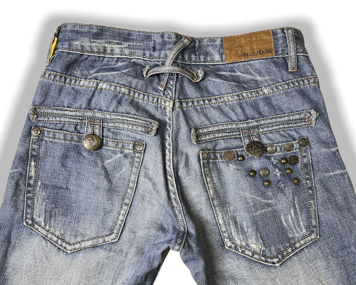 Japanese Brand × Vintage FLARE SWELL DENIM DISTRESSED BUTTONS JAPAN Size US 30 / EU 46 - 12 Thumbnail