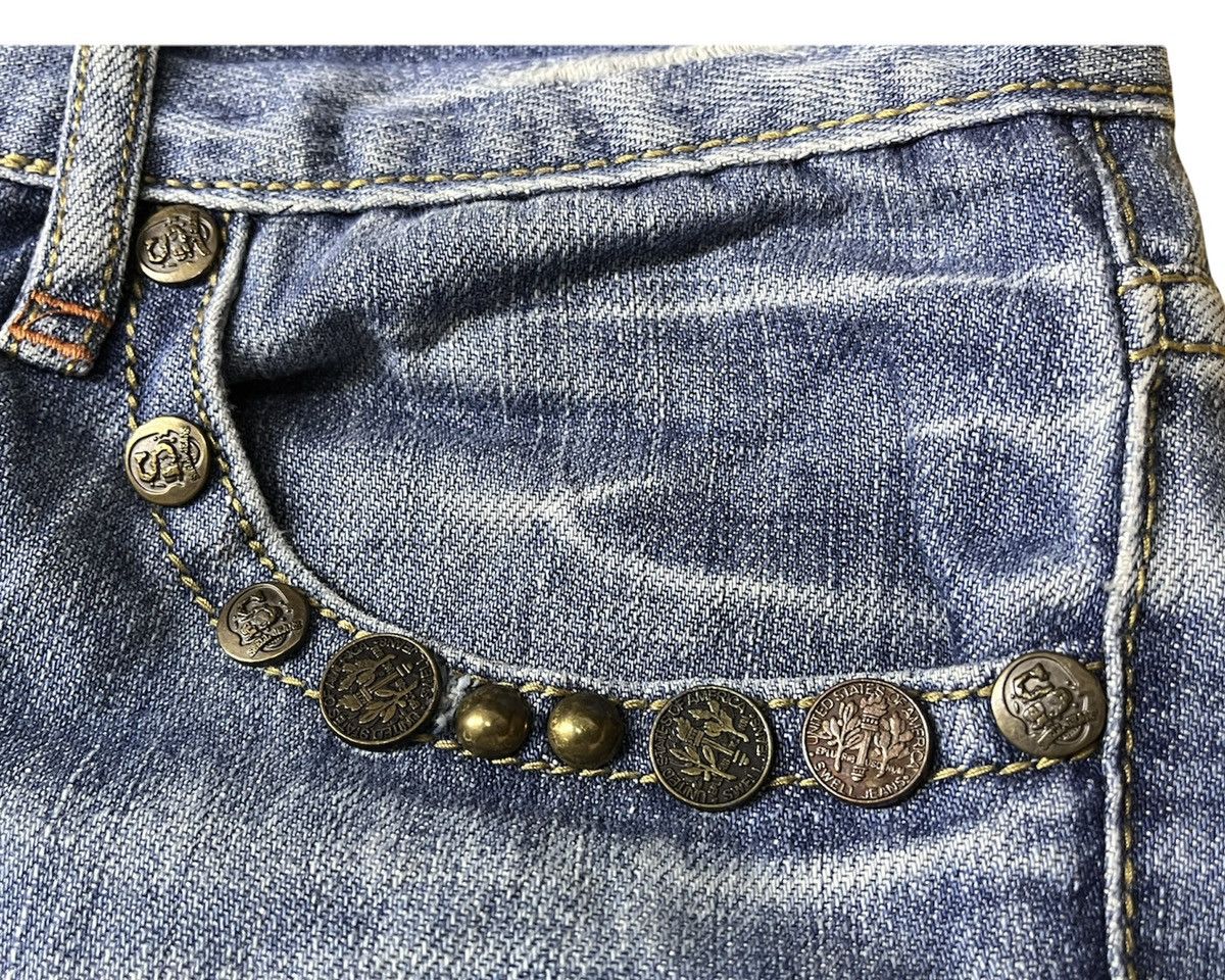 Japanese Brand × Vintage FLARE SWELL DENIM DISTRESSED BUTTONS JAPAN Size US 30 / EU 46 - 9 Thumbnail