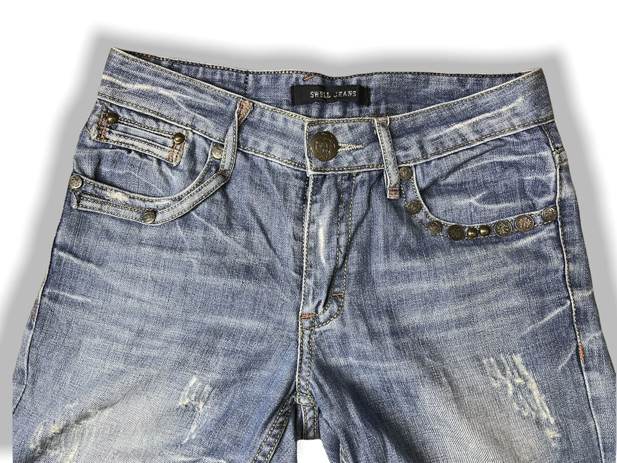 Japanese Brand × Vintage FLARE SWELL DENIM DISTRESSED BUTTONS JAPAN Size US 30 / EU 46 - 6 Thumbnail