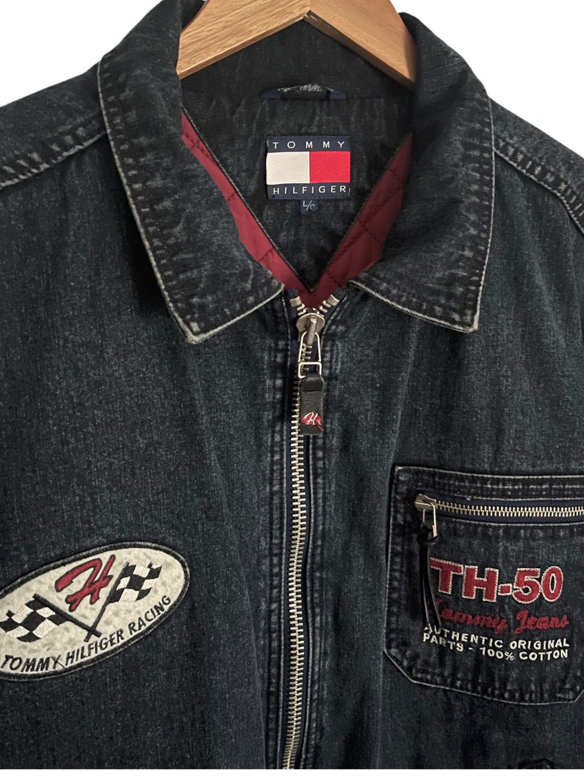 Tommy Hilfiger Tommy Hilfiger Motorcycle Denim Jacket Size US L / EU 52-54 / 3 - 2 Thumbnail