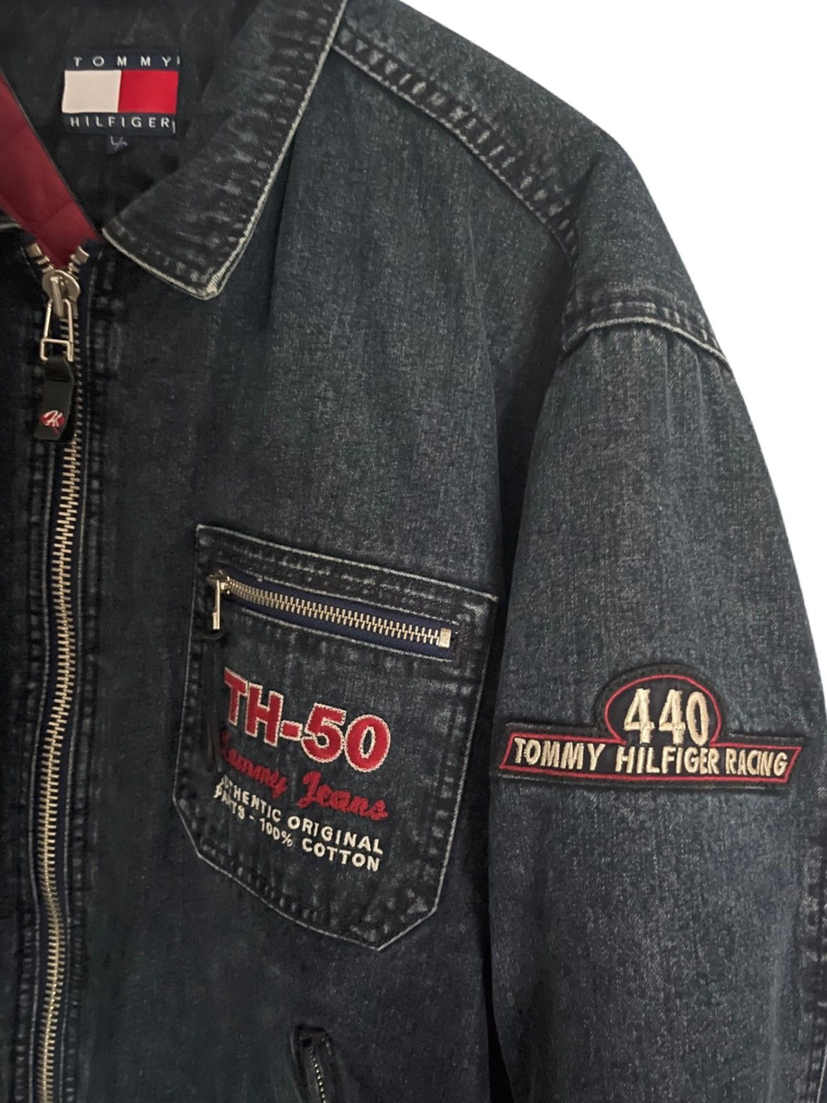 Tommy Hilfiger Tommy Hilfiger Motorcycle Denim Jacket Size US L / EU 52-54 / 3 - 5 Thumbnail