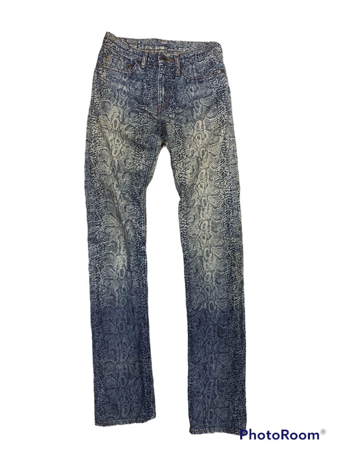 Hysteric Glamour Snakeskin Printed Skinny Denim
