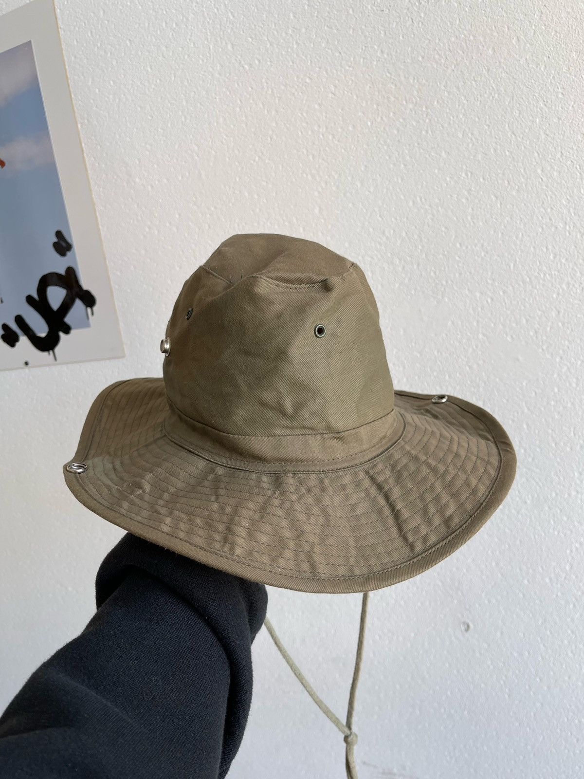 Leather × Vintage Bush Hat Bucket Brim Cowboy Hat Cap Boonie Size ONE SIZE - 8 Thumbnail