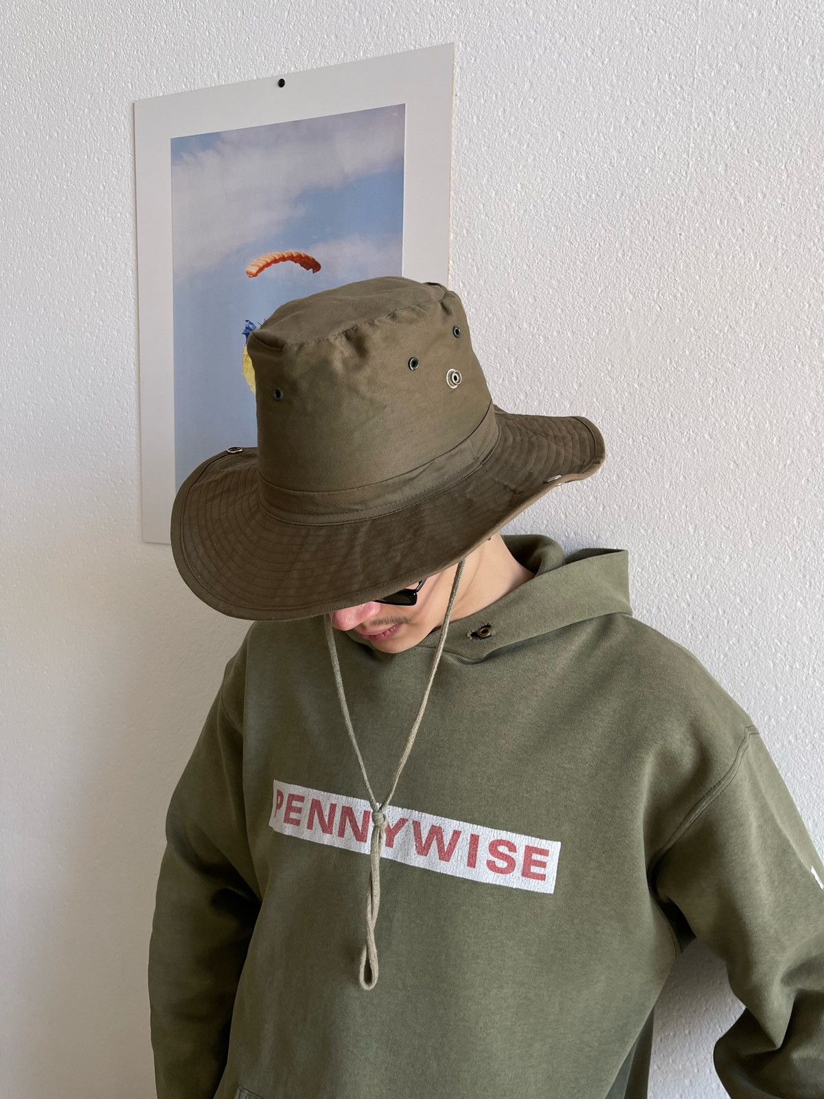 Leather × Vintage Bush Hat Bucket Brim Cowboy Hat Cap Boonie Size ONE SIZE - 1 Thumbnail