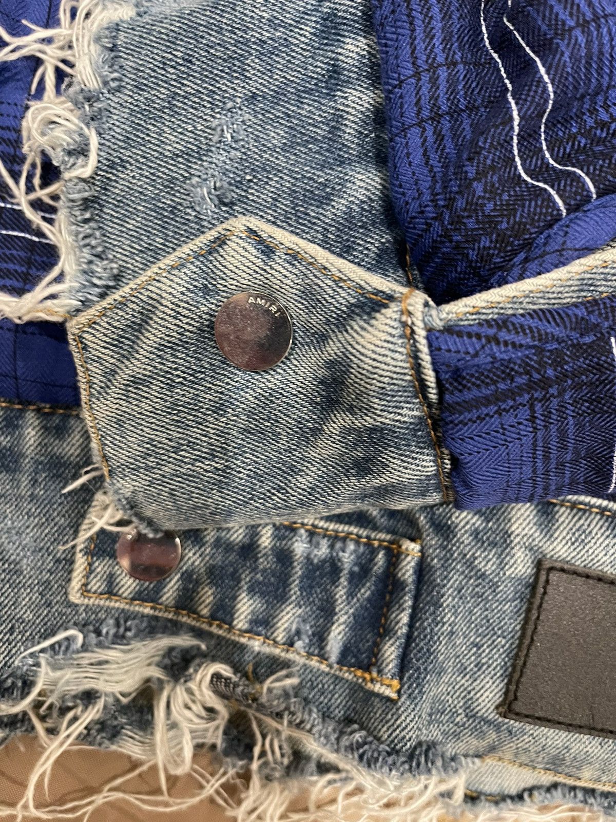 Amiri Amiri Reversible Tucker Blue Check Shirt Jacket size M $4500 Size US M / EU 48-50 / 2 - 4 Thumbnail