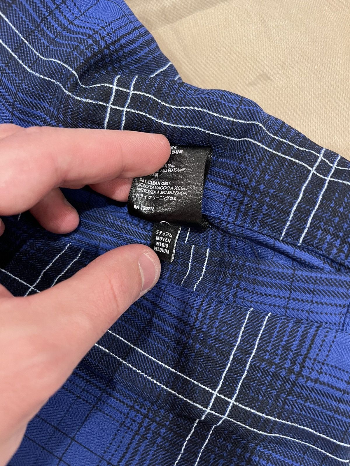 Amiri Amiri Reversible Tucker Blue Check Shirt Jacket size M $4500 Size US M / EU 48-50 / 2 - 6 Thumbnail