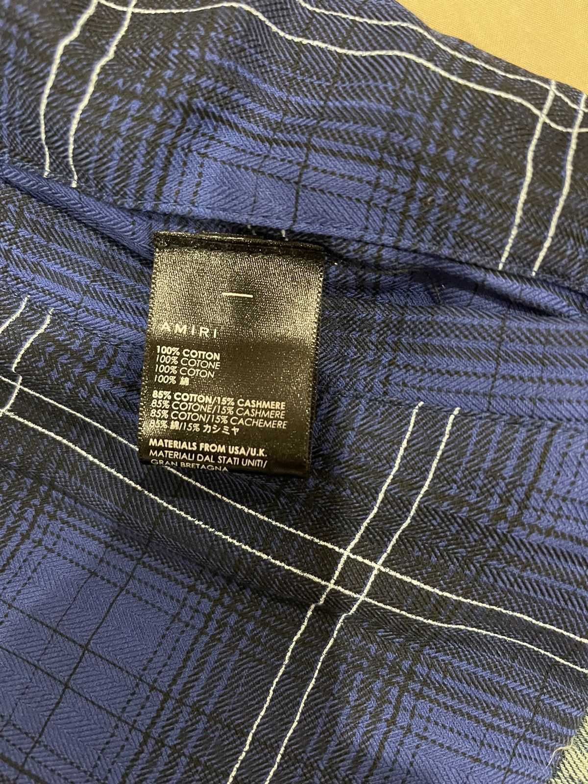 Amiri Amiri Reversible Tucker Blue Check Shirt Jacket size M $4500 Size US M / EU 48-50 / 2 - 5 Thumbnail