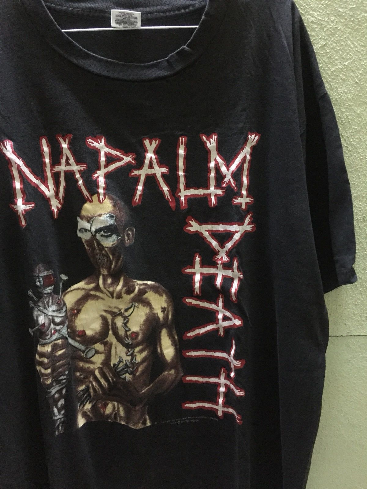 Band Tees × Vintage Vintage 90s Napalm Death Band Tee Size US XL / EU 56 / 4 - 3 Thumbnail