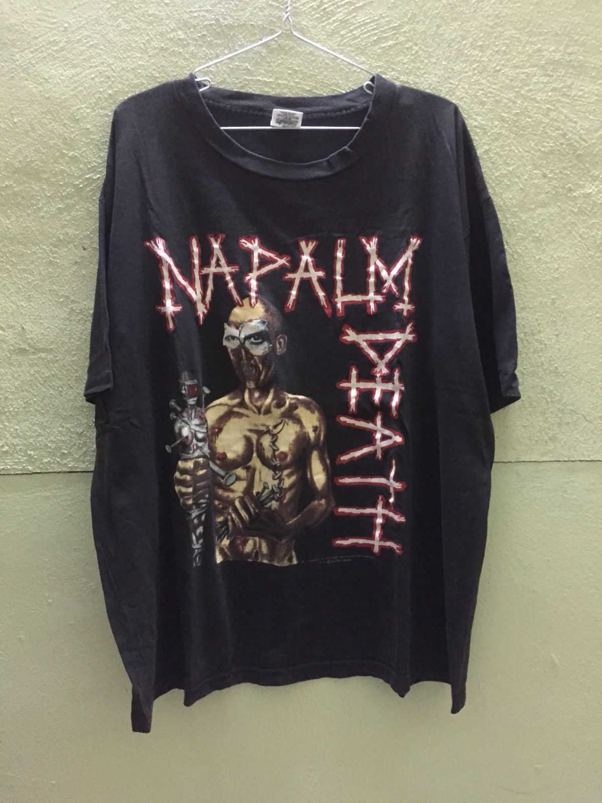 Band Tees × Vintage Vintage 90s Napalm Death Band Tee Size US XL / EU 56 / 4 - 1 Thumbnail