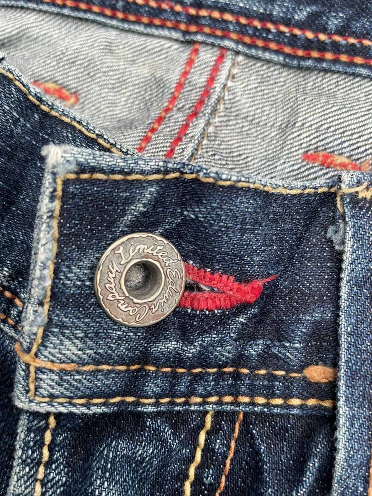 Edwin Vintage Edwin Rude Zero Distresed Denim Size US 33 - 20 Thumbnail