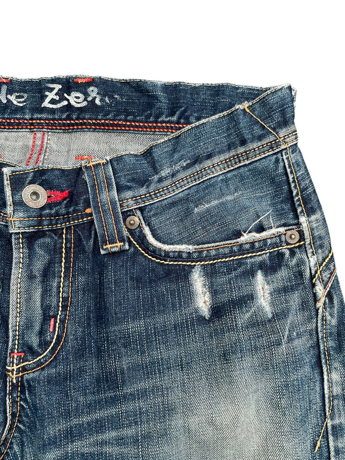 Edwin Vintage Edwin Rude Zero Distresed Denim Size US 33 - 7 Thumbnail