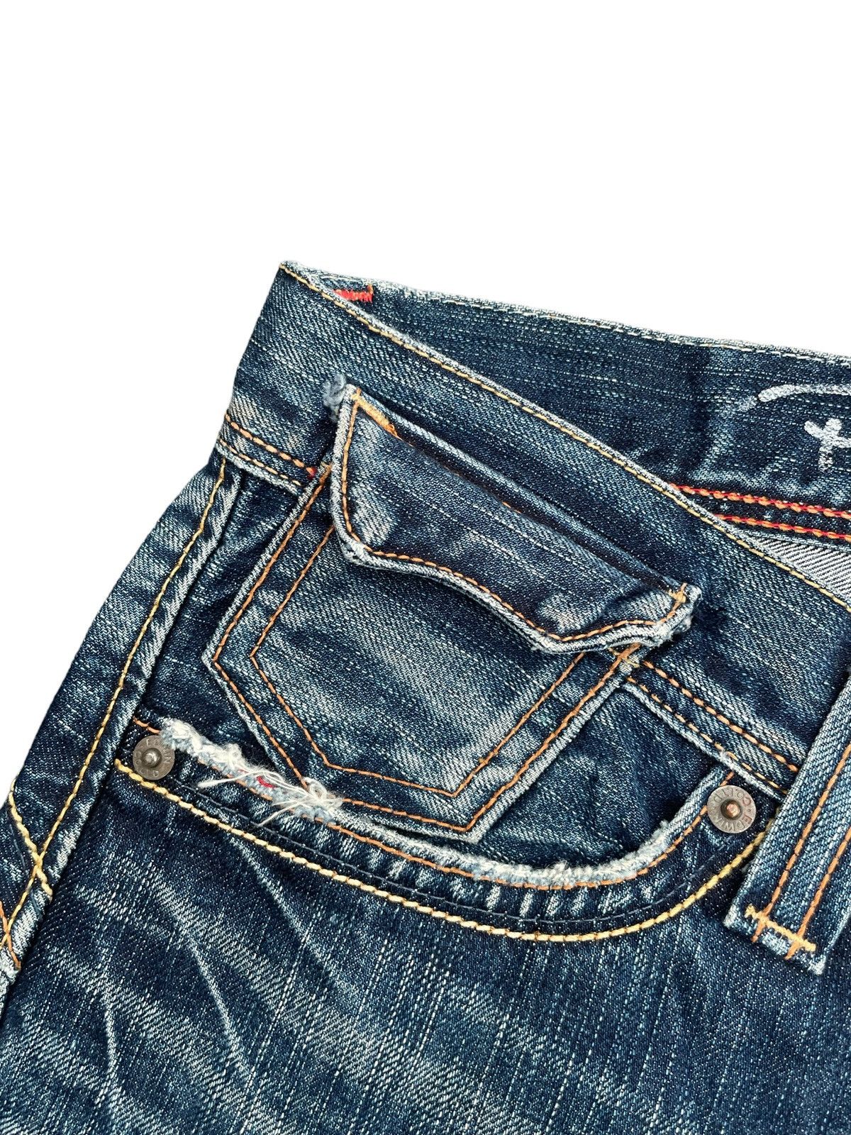 Edwin Vintage Edwin Rude Zero Distresed Denim Size US 33 - 8 Thumbnail