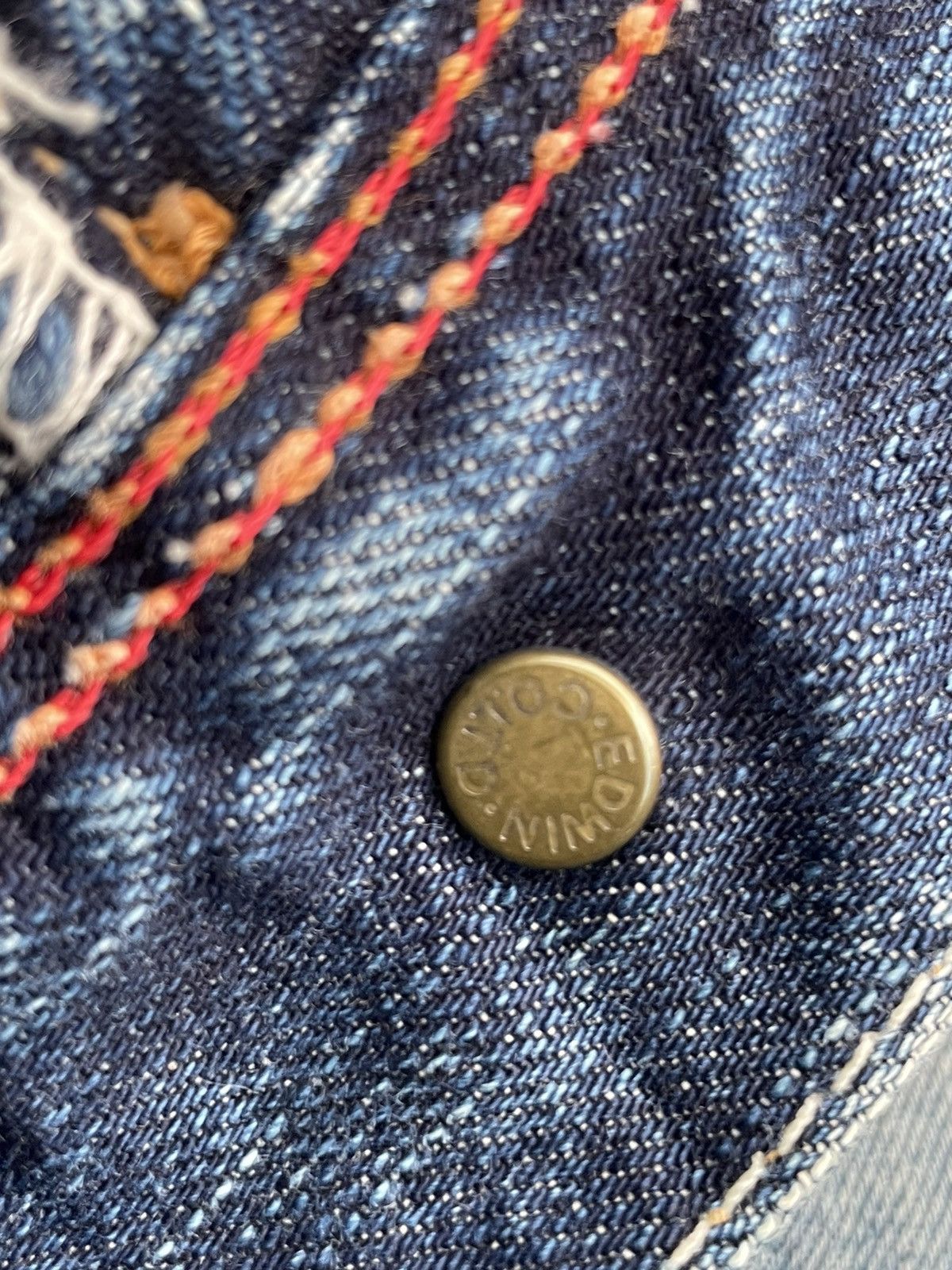Edwin Vintage Edwin Rude Zero Distresed Denim Size US 33 - 19 Thumbnail