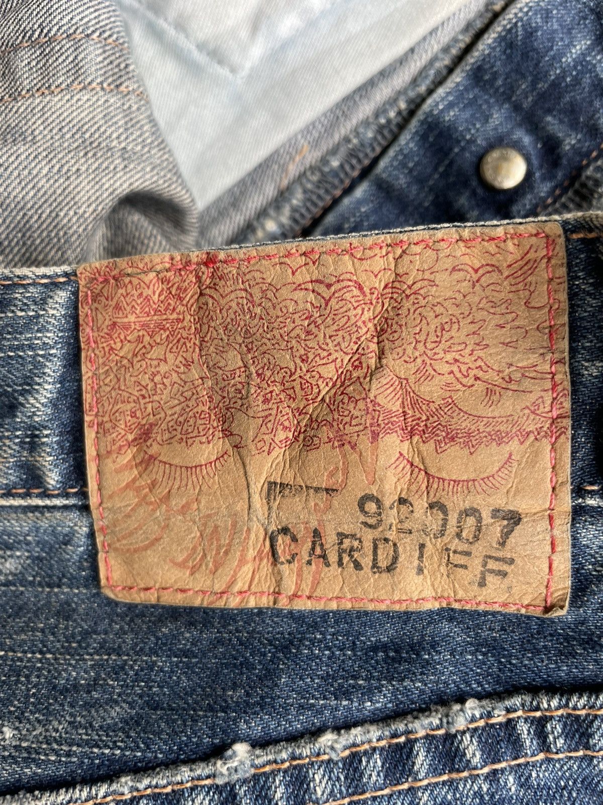 Japanese Brand Soul Of Freedom Japan Distressed Denim Size US 33 - 14 Thumbnail