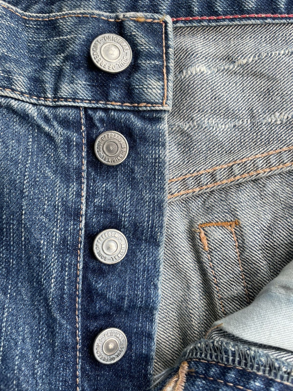 Japanese Brand Soul Of Freedom Japan Distressed Denim Size US 33 - 21 Thumbnail