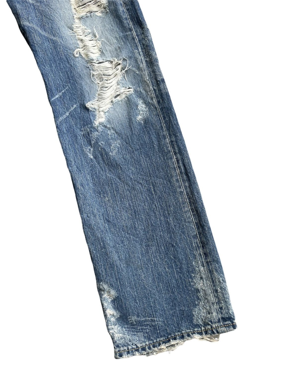 Japanese Brand Soul Of Freedom Japan Distressed Denim Size US 33 - 4 Thumbnail