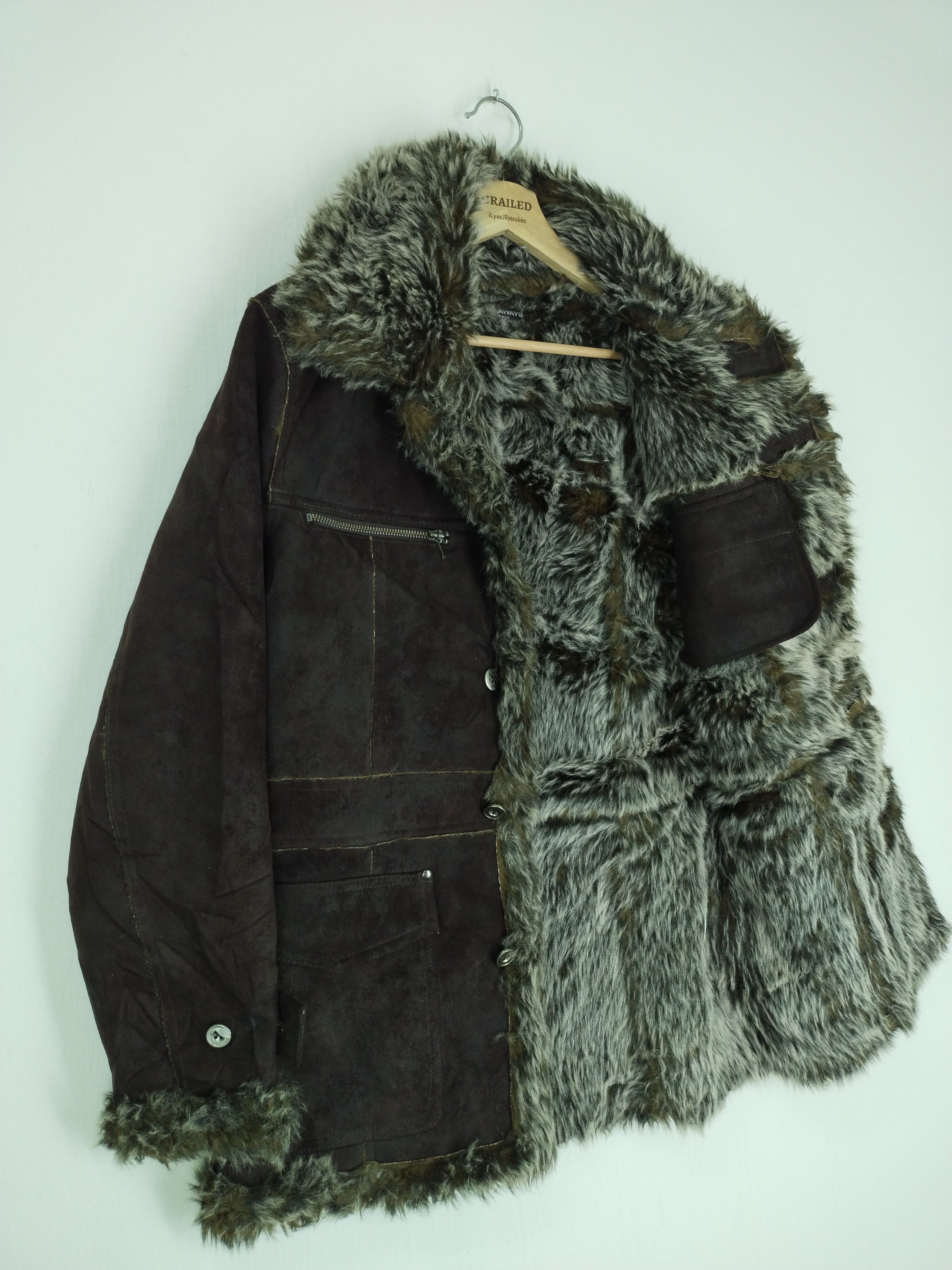 If Six Was Nine VINTAGE HIDEAWAYS NICOLE FUR FAUX COAT Size US S / EU 44-46 / 1 - 5 Thumbnail